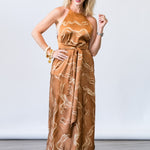 Lisa Dress in Linear Wave - Lukka Boutique