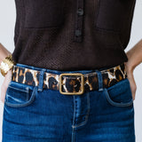 APBL OCO Leopard Belt with Gold Buckle