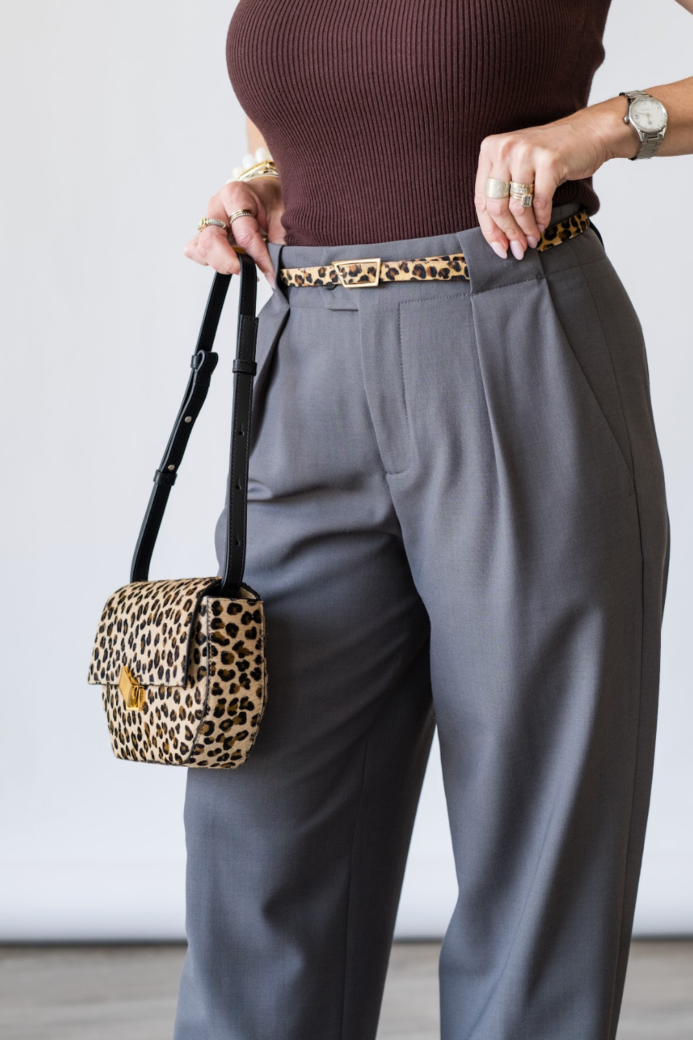 Skinny Cowhide Belt in Urban Beige - Lukka Boutique