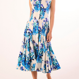Charlotte Dress in Blurred Bouquet - Lukka Boutique