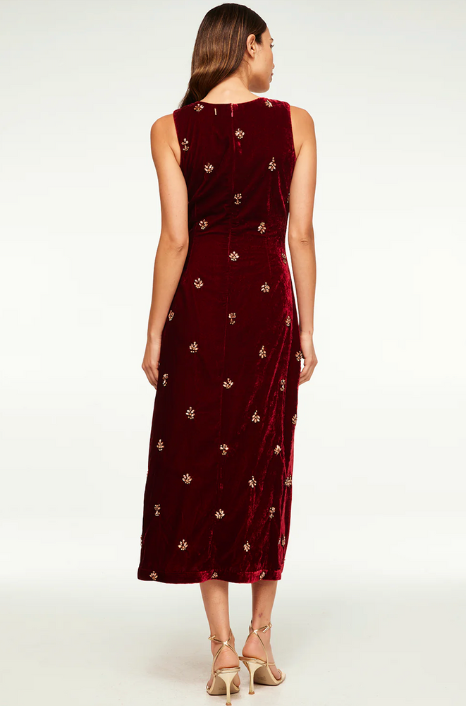 
                  
                    Delaney Dress in Garnet Velvet
                  
                