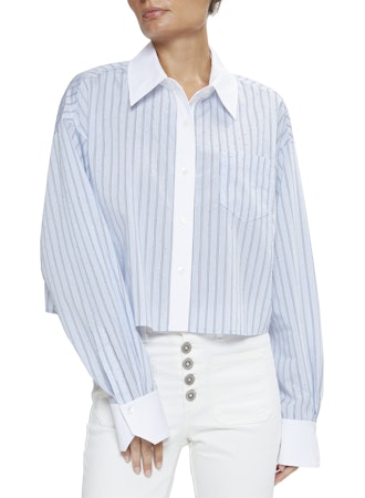 
                  
                    Lennox Top in Blue Stripe
                  
                