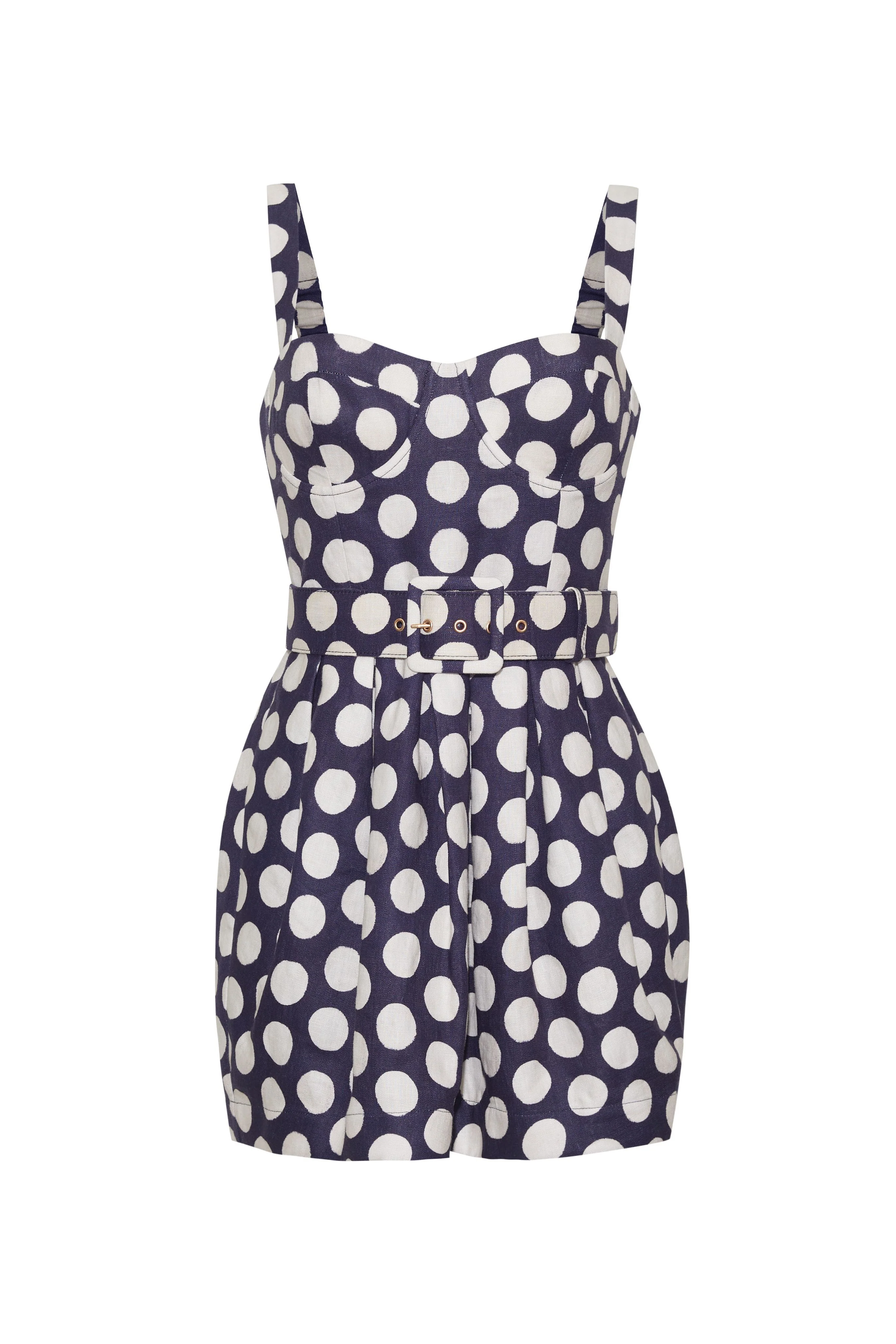 Etna Dress in Celeste Dot Navy - Lukka Boutique