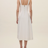 Cora Denim Dress in Eggshell
