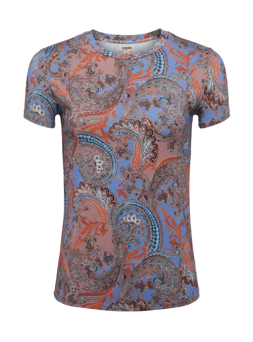 Ressi Fitted Tee in French Paisley