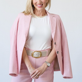 Pink Striped Tailoring Jacket
