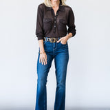 Carine Pointelle Collared Swtr