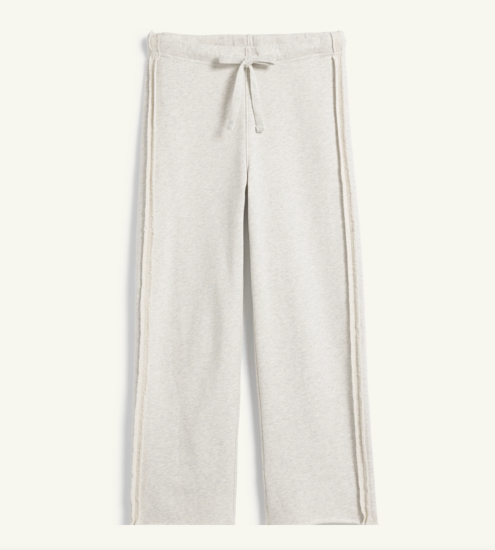 Bella Full Sweatpant in Heather White Melange