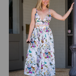 Siena Midi Skirt in Charonda Butterfly - Lukka Boutique
