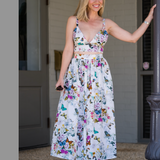 Siena Midi Skirt in Charonda Butterfly - Lukka Boutique