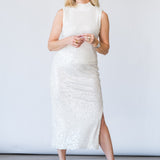 Annita Skirt in Winter White Sequin - Lukka Boutique