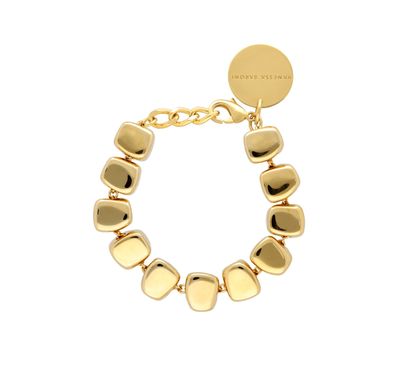 Mini Organic Shaped Bracelet in Gold - Lukka Boutique
