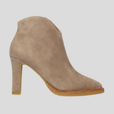 Suede Booties in Taupe