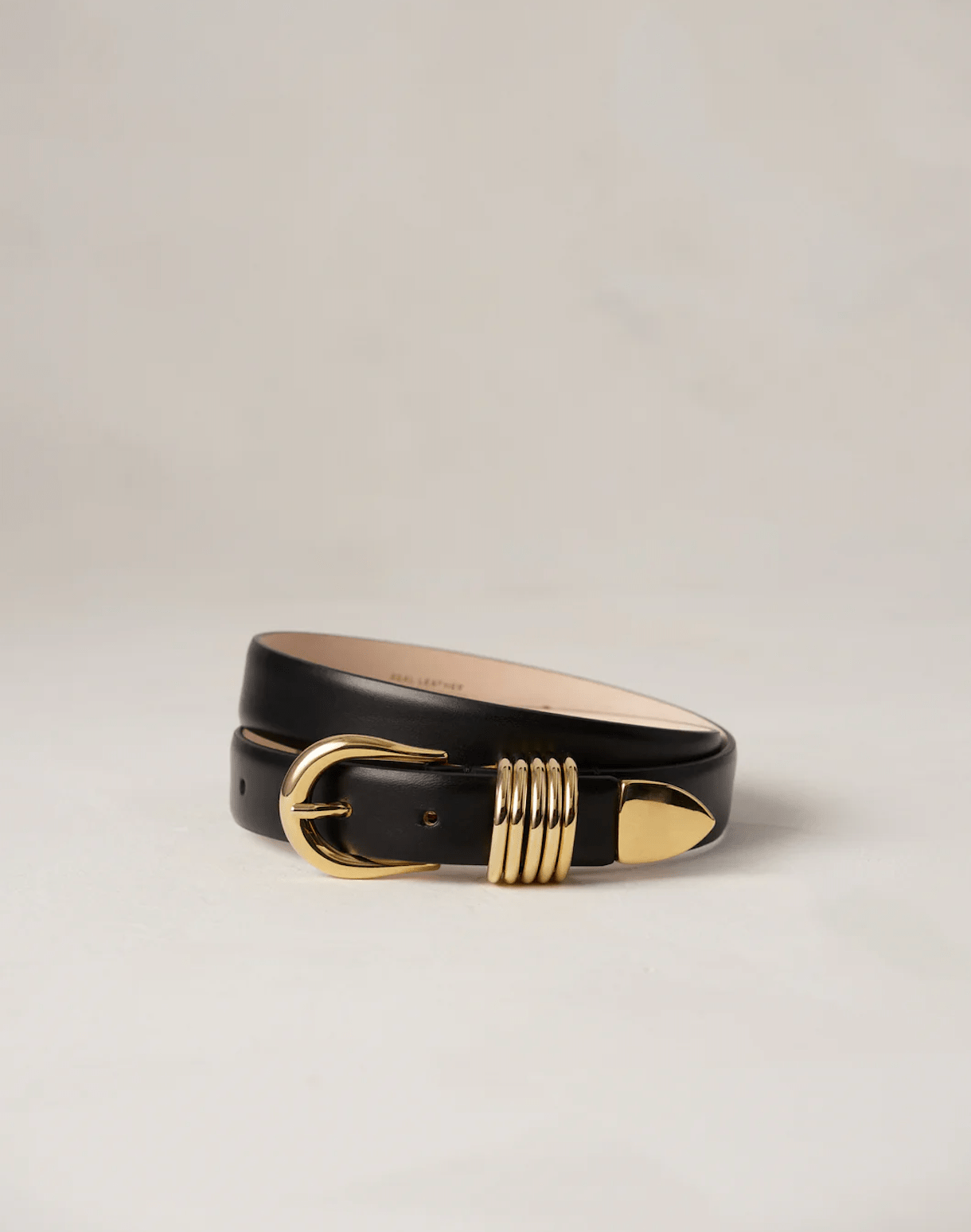 Hollyhock Gold Belt in Black - Lukka Boutique