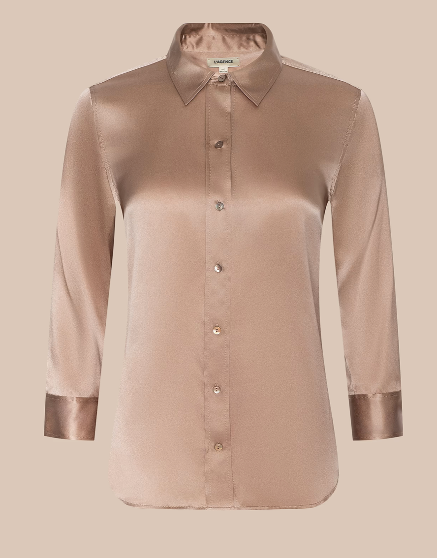Dani 3/4 Sleeve Blouse in Soft Nude - Lukka Boutique