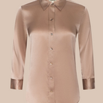 Dani 3/4 Sleeve Blouse in Soft Nude - Lukka Boutique