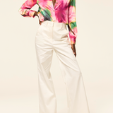 Roya Top in Blurred Hibiscus