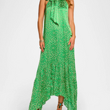 Nickola Dress in Bright Palm Burnout