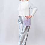 Doxy Faux Fur Shoulder Bag in Lilac Fiog - Lukka Boutique