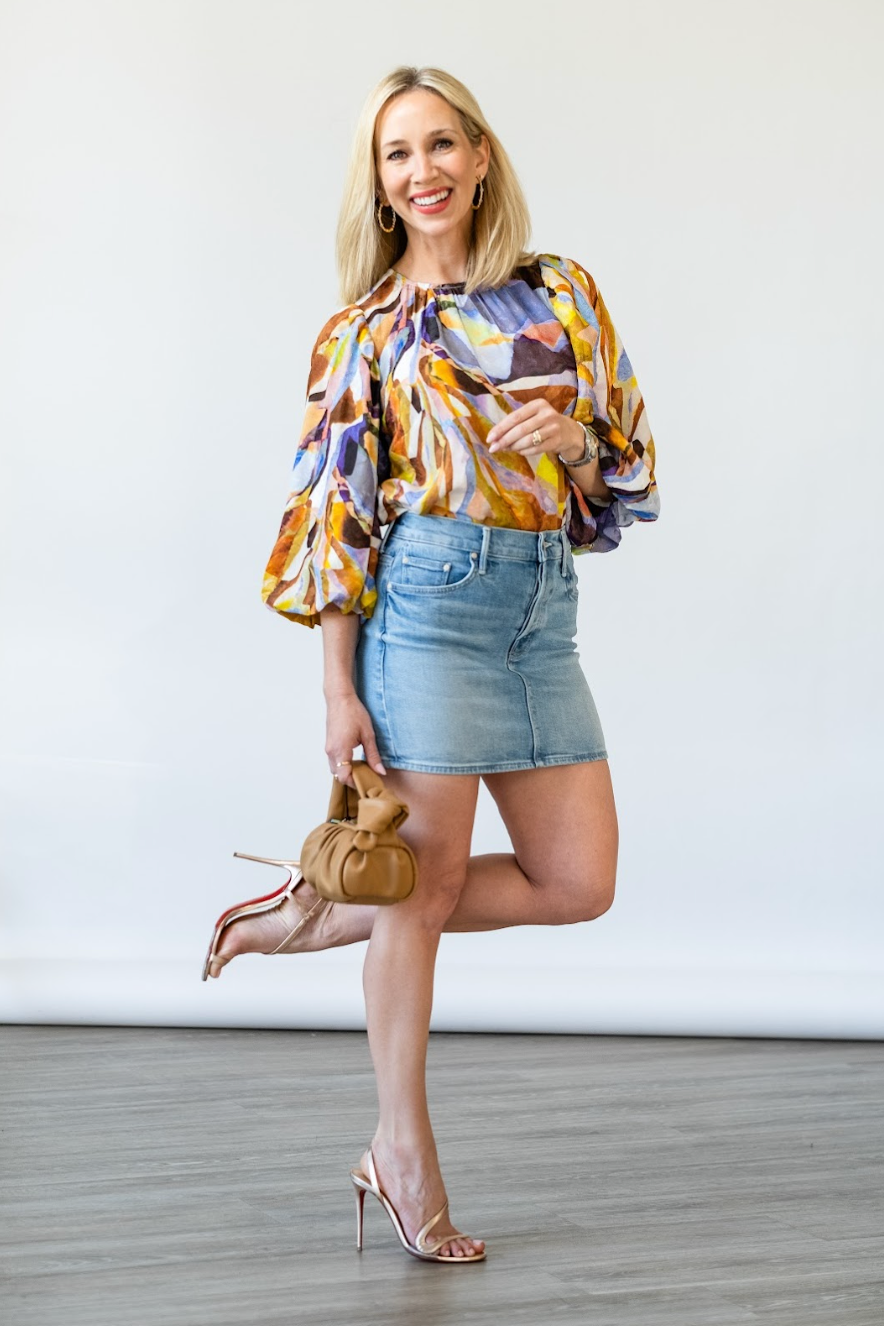 The Vagabond Mini Skirt in Tune In Tune Out - Lukka Boutique