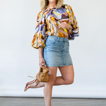 The Vagabond Mini Skirt in Tune In Tune Out - Lukka Boutique