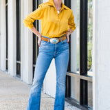 Tyler Long Sleeve Blouse in Golden Spice