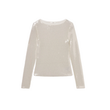 The Sequin Top in Cream