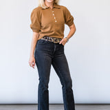 Puff Sleeve Sweater in Butterscotch