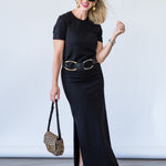 T-Shirt Dress in Black - Lukka Boutique