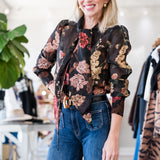 Chilli Blouse in Meadows Black