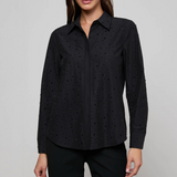 Ellery Crystal Shirt in Black - Lukka Boutique