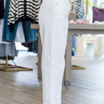 Ellen Bow Leg Jean in White - Lukka Boutique