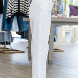 Ellen Bow Leg Jean in White - Lukka Boutique