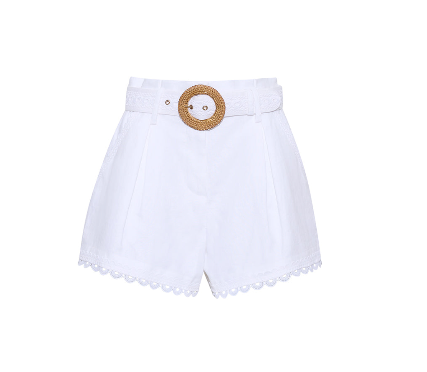 Pierce Short in Lace Inserts White - Lukka Boutique