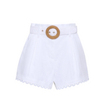 Pierce Short in Lace Inserts White - Lukka Boutique