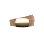 Milou Domed Suede Belt in Cappuccino - Lukka Boutique