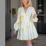 Yara Poplin Dress in Sage Combo - Lukka Boutique