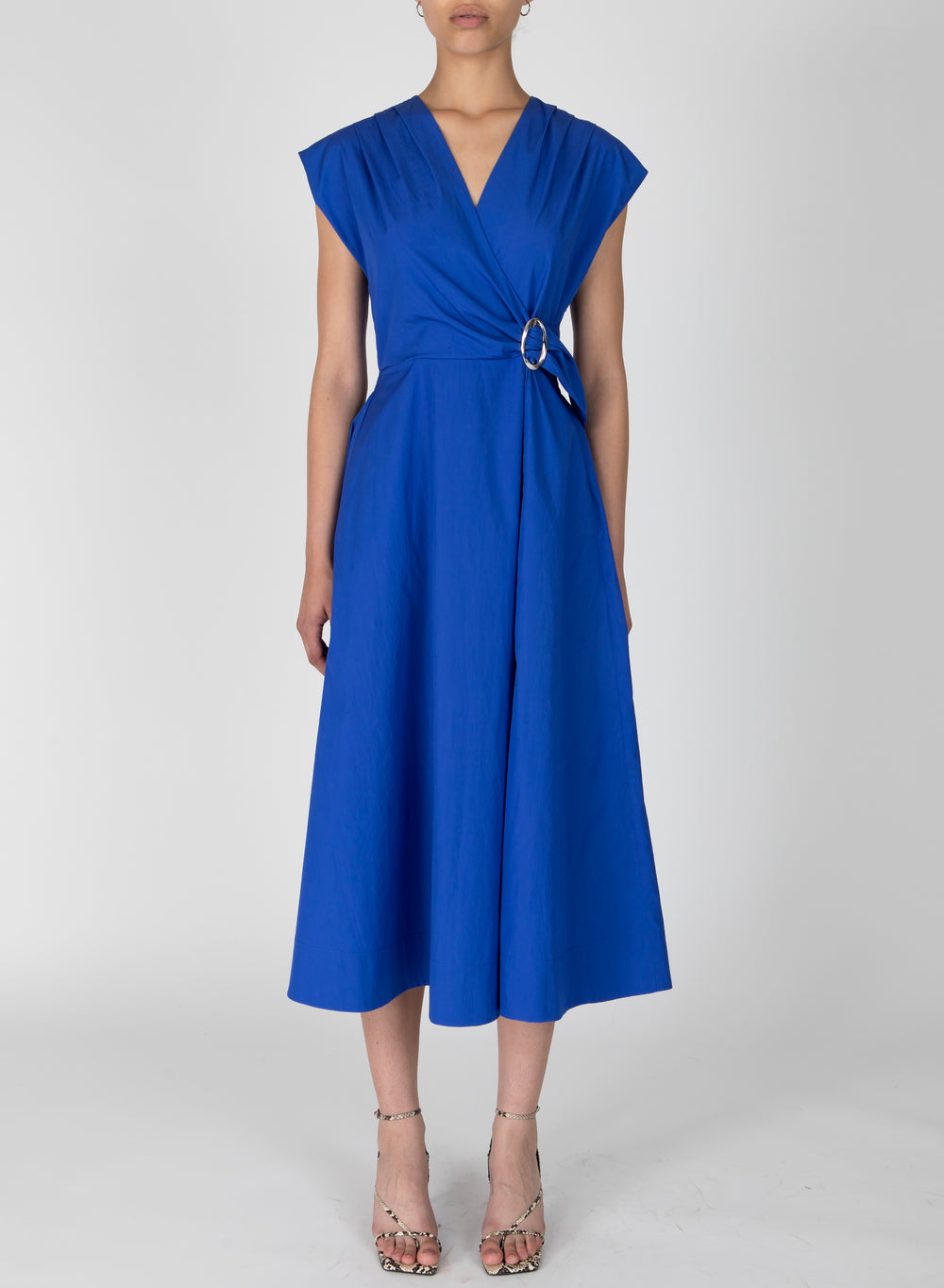 Aimee Wrap Dress in Topaz