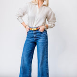 The Slice Flare Jean in Headliner