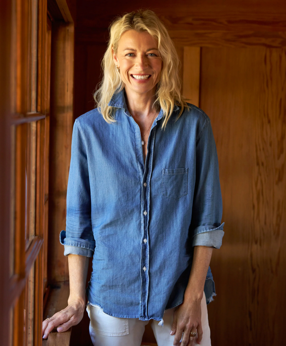 Relaxed Button-Up Shirt in Vintage Stonewashed Indigo