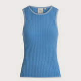 Hanson Rib Knit Tank in Mist Blue