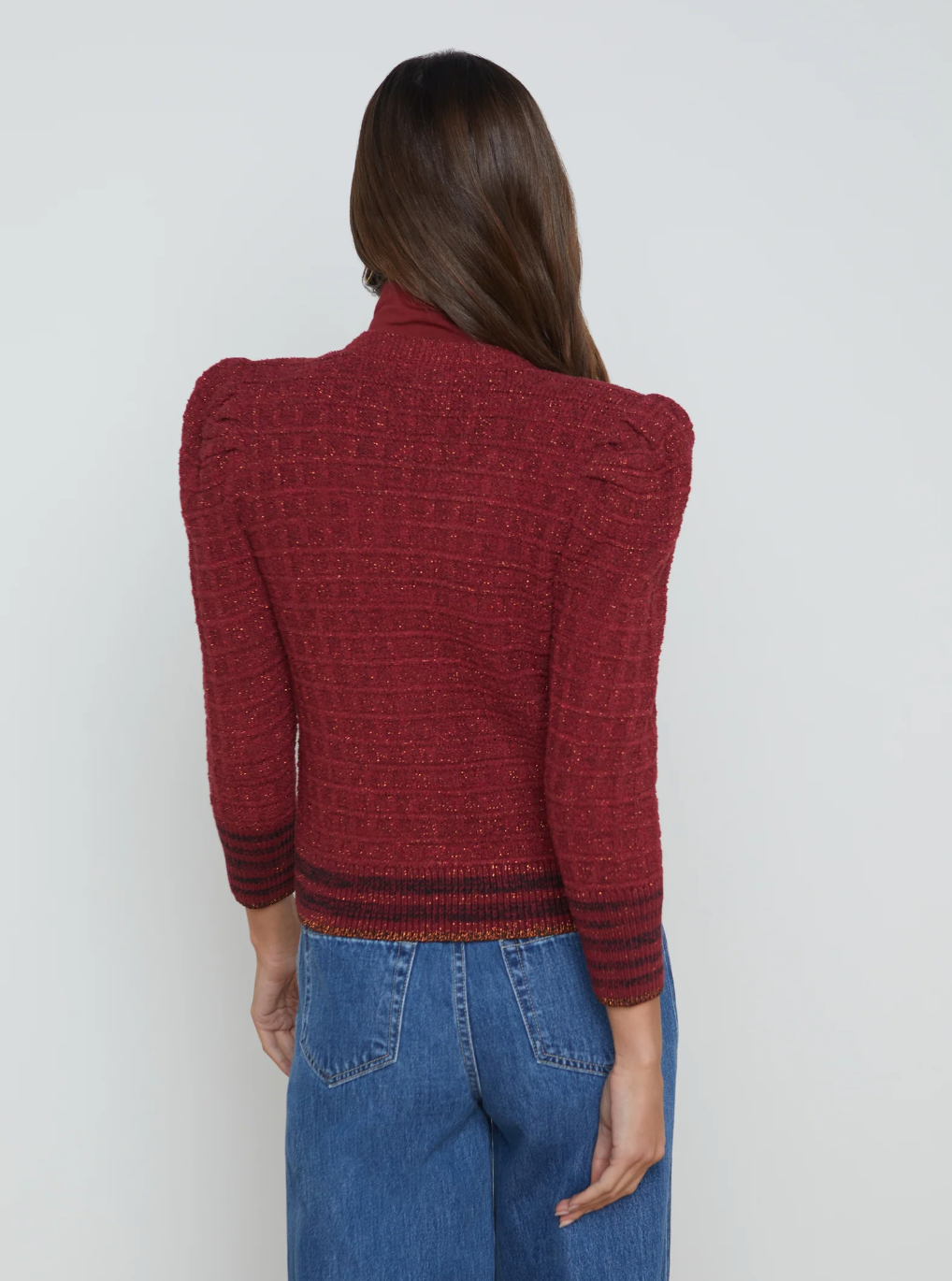 
                  
                    Jenni Waffle Stitch Cardigan in Syrah
                  
                