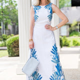 Tesaka Cut Out Gown in Blue
