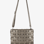 Large Lindy Woven Clutch in Gold - Lukka Boutique