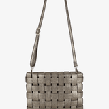 Large Lindy Woven Clutch in Gold - Lukka Boutique