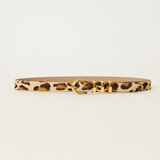 Kad Calf Hair Leather Belt in Leopard Gold - Lukka Boutique