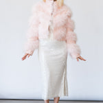 Curran Fur Jacket in Pink - Lukka Boutique