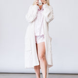 Cable PJ Robe in Ivory