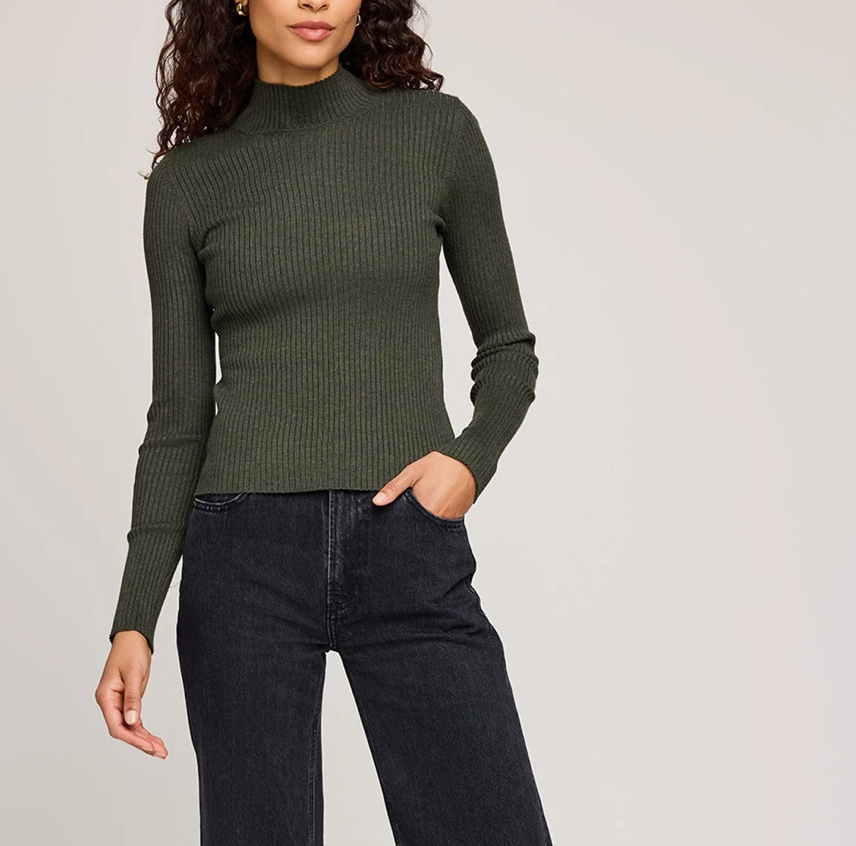 Arlen Knit Top in Heather Forest - Lukka Boutique