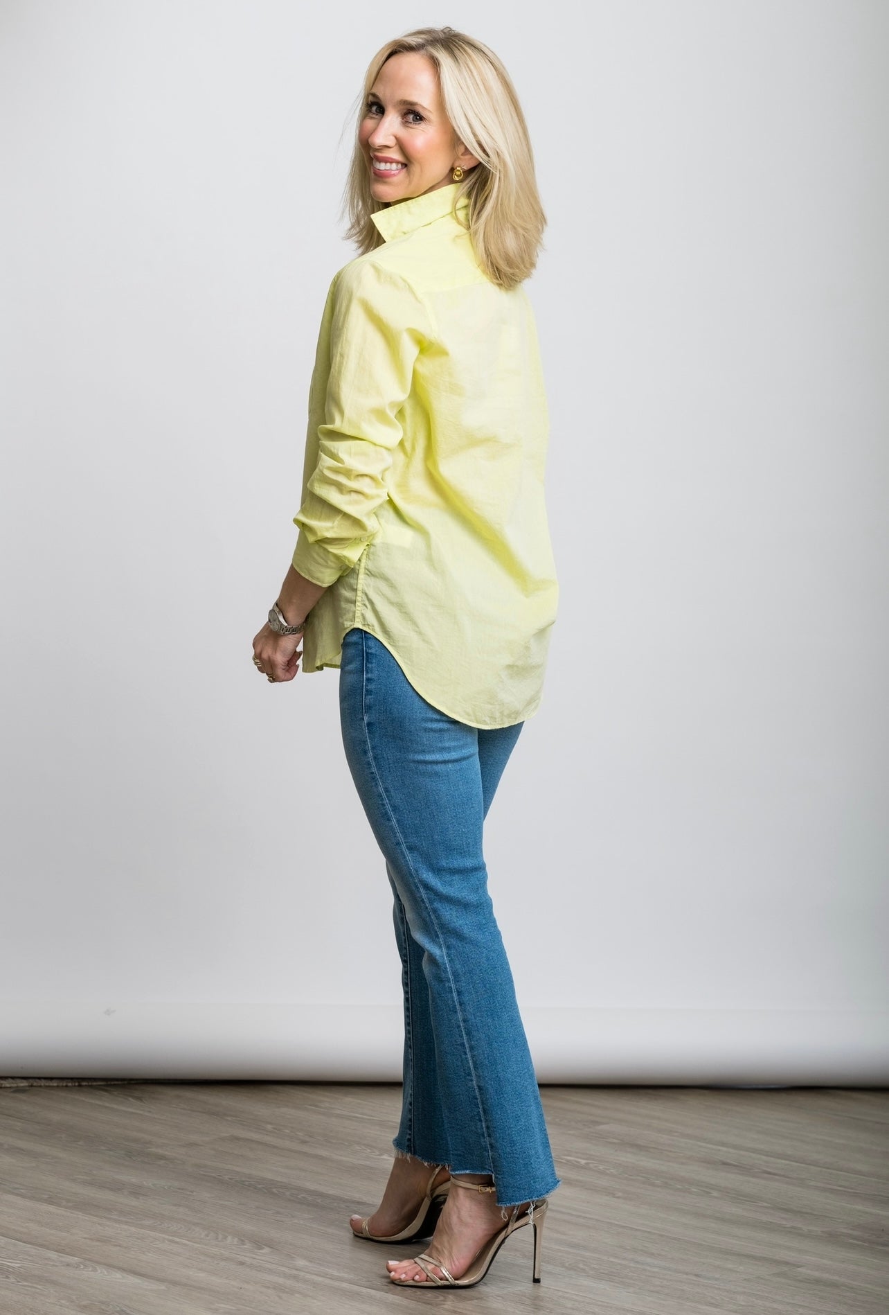 
                  
                    Eileen Relaxed Button-Up Shirt in Chartreuse
                  
                